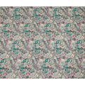 Sage Green Teal Floral Printed Viscose Crepe Fabric 110 Cms Width India-D27733