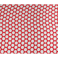 Red Polka Dot Viscose Crepe Fabric