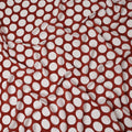 Brick Red Polka Dot Viscose Fabric