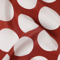 Brick Red Polka Dot Viscose Fabric