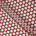 Brick Red Polka Dot Viscose Fabric