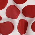 White Maroon Polka Dot Viscose Fabric