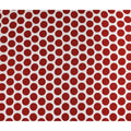 White Maroon Polka Dot Viscose Fabric