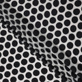 White Black Polka Dot Viscose Fabric