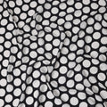 Black Polka Dot Viscose Crepe Fabric