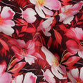 Red Floral Printed Viscose Crepe 110cm