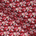 Red Floral Printed Viscose Crepe 110cm