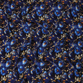 Navy Blue Floral Viscose Crepe Fabric