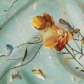 Green Floral Printed Viscose Crepe 110cm