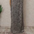 Grey Premium French Metallic Chantilly Lace Saree Fabric – 5.5 Meters Length, 110 Cms Width, Imported from France-D25714