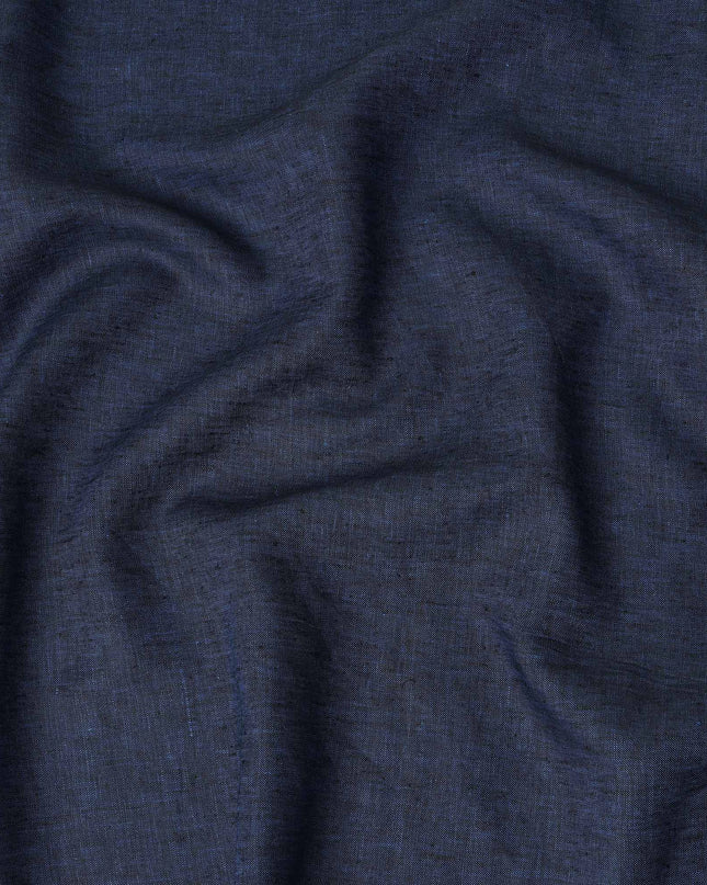 Deep Navy Blue Pure Linen 60 Lea Fabric 150cm