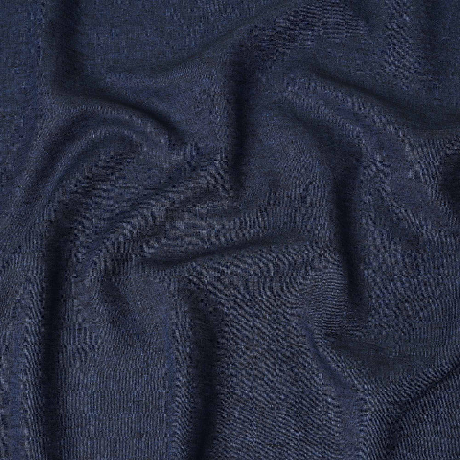 Deep Navy Blue Pure Linen 60 Lea Fabric 150cm