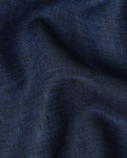 Deep Navy Blue Pure Linen 60 Lea Fabric 150cm