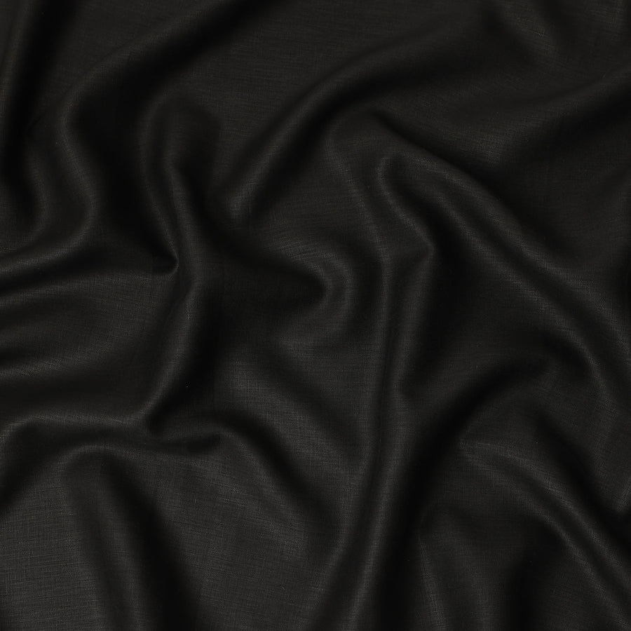 Classic Black Pure Linen 60 Lea Fabric 150cm