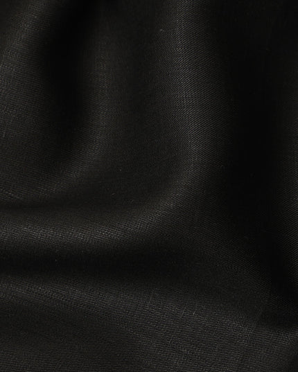 Classic Black Pure Linen 60 Lea Fabric 150cm