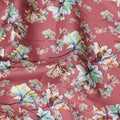 Rose Pink Floral Printed Cotton Lawn Fabric Soft Lightweight Breathable Dressmaking Sewing Material 4.0 Meters Length 110 Cms Width India-D27627