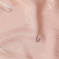 Warm Peach Pink Abstract Lurex Silk Crepe 140cm