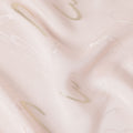 Soft Powder Pink Abstract Lurex Silk Crepe 140cm
