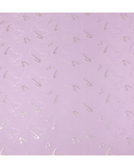 Light Orchid Purple Abstract Lurex Silk Crepe 140cm