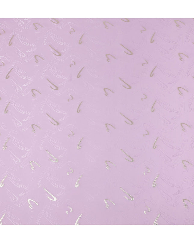 Light Orchid Purple Abstract Lurex Silk Crepe 140cm