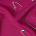 Magenta Fuchsia Pink Abstract Lurex Silk Crepe 140cm