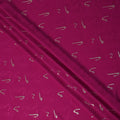 Magenta Fuchsia Pink Abstract Lurex Silk Crepe 140cm
