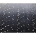 Charcoal Black with Silver Floral Motif Pure Silk Satin Fabric, 140 Cms Width, Made in South Korea-D25999