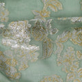 Sage Green Traditional Somali Silk Chiffon Dirac Fabric with Metallic Lurex, 3.5 Mtrs Piece, Width 140 Cms, Made in South Korea-D26487