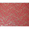 Red Traditional Somali Silk Chiffon Dirac Fabric with Metallic Lurex, 140 Cms Width, 3.5 Mtrs Piece, Made in South Korea-D26132