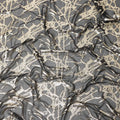Black Traditional Somali Silk Chiffon Dirac Fabric with Metallic Lurex, 140 Cms Width, 3.5 Mtrs Piece, Made in South Korea-D26135