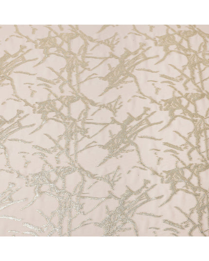 Blush Pink Traditional Somali Silk Chiffon Dirac Fabric with Metallic Lurex, 140 Cms Width, 3.5 Mtrs Piece, Made in South Korea-D26124