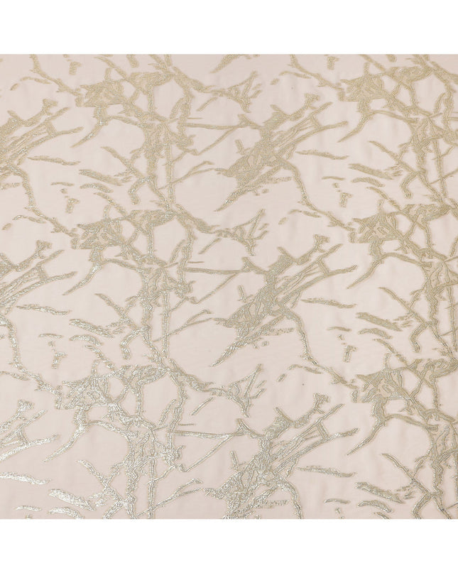 Blush Pink Traditional Somali Silk Chiffon Dirac Fabric with Metallic Lurex, 140 Cms Width, 3.5 Mtrs Piece, Made in South Korea-D26124