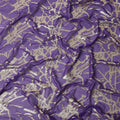 Purple Traditional Somali Silk Chiffon Dirac Fabric with Metallic Lurex, 140 Cms Width, 3.5 Mtrs Piece, Made in South Korea-D26138