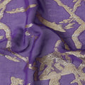Purple Traditional Somali Silk Chiffon Dirac Fabric with Metallic Lurex, 140 Cms Width, 3.5 Mtrs Piece, Made in South Korea-D26138
