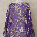 Purple Traditional Somali Silk Chiffon Dirac Fabric with Metallic Lurex, 140 Cms Width, 3.5 Mtrs Piece, Made in South Korea-D26138