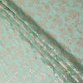 Light Green Traditional Somali Silk Chiffon Dirac Fabric with Metallic Lurex, 3.5 Mtrs, Width 140 Cms, South Korea-D26502