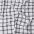White and Black Shadow Check Cotton Shirting Fabric, 150 Cms Width, Made in India-D26160