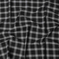Black and White Shadow Check Cotton Shirting Fabric, 150 Cms Width, Made in India-D26161