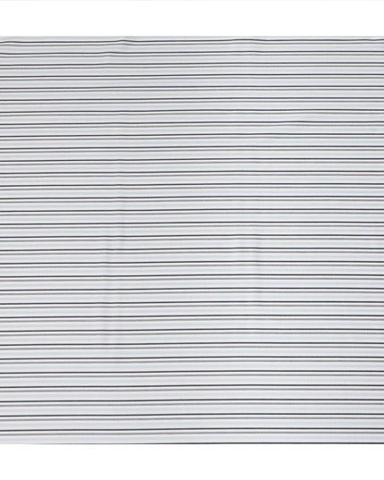 White Grey Striped Blended Cotton Shirting Fabric Soft Woven Linear Design Breathable Apparel Material 150 Cms Width Made in India-D27422 Regal Fabrics
