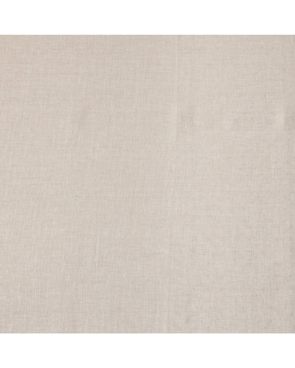 Beige Dobby Textured Linen Shirting Fabric, 150 Cms Width, Made in India-D26151
