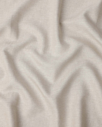 Beige Geometric Textured Pure Linen Fabric, 150 Cms Width, Made in India-D26153