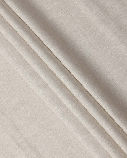 Beige Geometric Textured Pure Linen Fabric, 150 Cms Width, Made in India-D26153