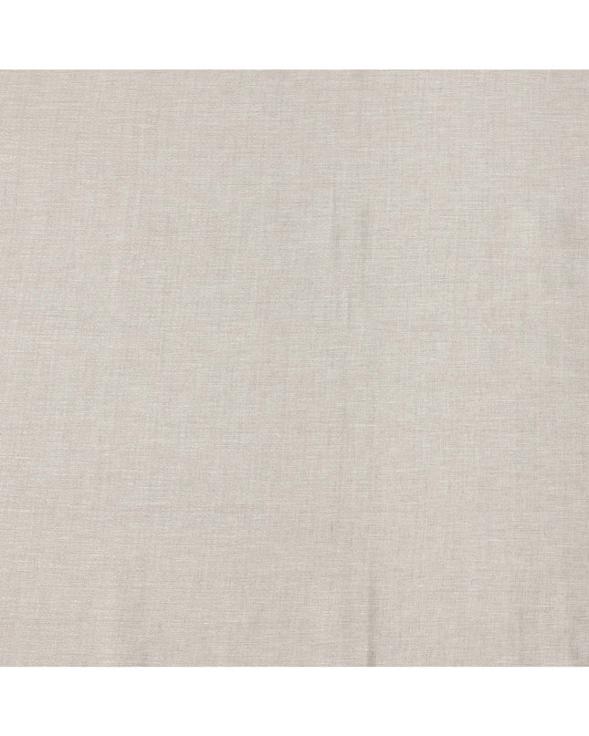 Beige Geometric Textured Pure Linen Fabric, 150 Cms Width, Made in India-D26153
