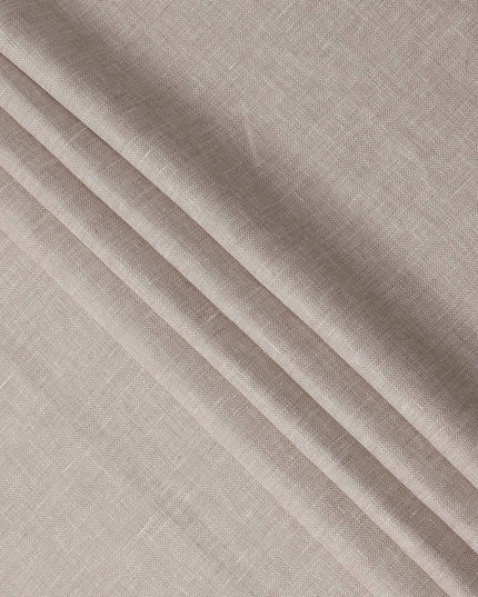 Beige Self Weave Pure Linen Fabric, 150 Cms Width, Made in India-D26155