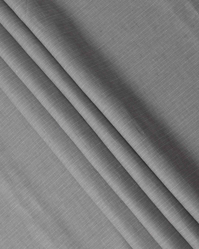 Grey Slub Textured Pure Linen Fabric, 150 Cms Width, Made in India-D26156