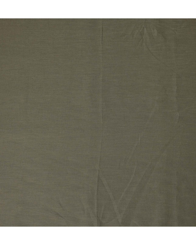 Olive Green Solid Plain Pure Linen Fabric Soft Breathable Lightweight Natural Linen Cloth for Apparel Sewing Craft Dressmaking Material 150 Cms Width Premium Quality Indian Origin Linen Fabric-D28475