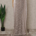 Beige Pink Ombre Premium French Ombre Chantilly Saree Lace with Stone Work, Width 110 Cms, 5.5 Mtrs, France, Imported from France  & Blouse Not Included-D26595 Regal Fabrics