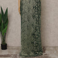 Olive Gold Premium French Metallic Chantilly Lace Saree – 5.5 Meters Fabric Length, Width 110 cm, Imported from France  & Blouse Not Included-D26572 Regal Fabrics