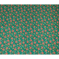 Teal Green Pink Floral Printed Viscose Crepe Fabric 110 Cms Width Soft Flowing Lightweight Dress Material India-D27920 Regal Fabrics
