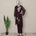 Wine Purple Sequin Co Ord Set Party Wear Women
